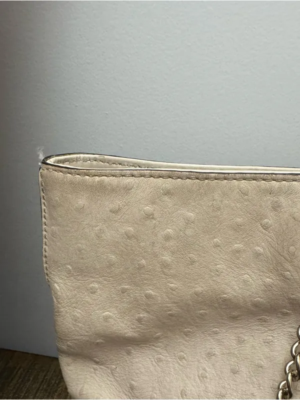 Kate Spade New York Embossed Ostrich Leather Tote Bag Purse - Image 4