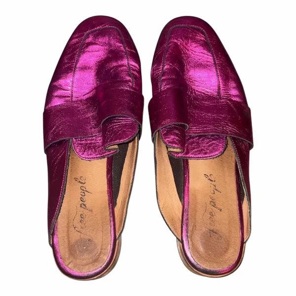 ✨Free People At Ease Metallic Pink Sz Loafers✨ - Image 8