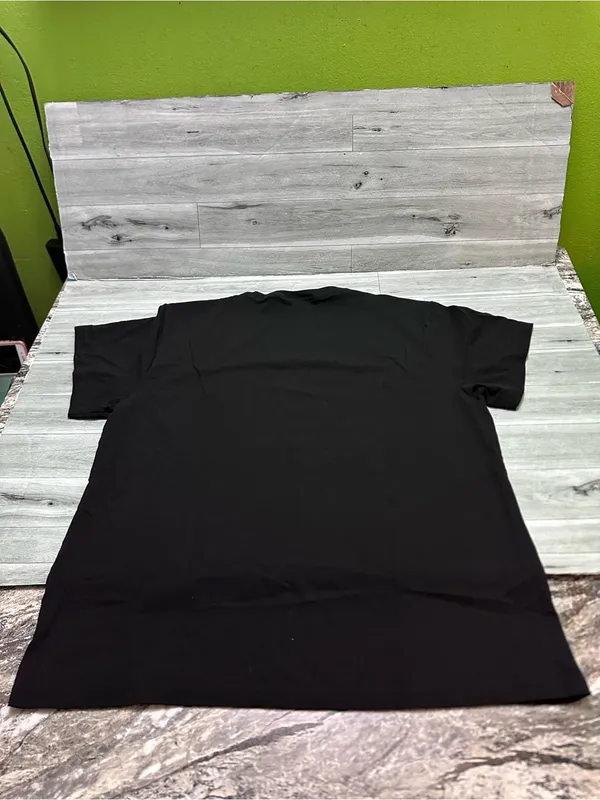 PINK Victoria's Secret Black Tee with Pink Studded Ribcage Graphic L - Image 7