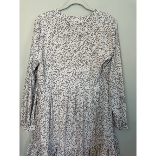 Vince Camuto Tiered Mini Dress Long Sleeve Lined Sz M - Image 11