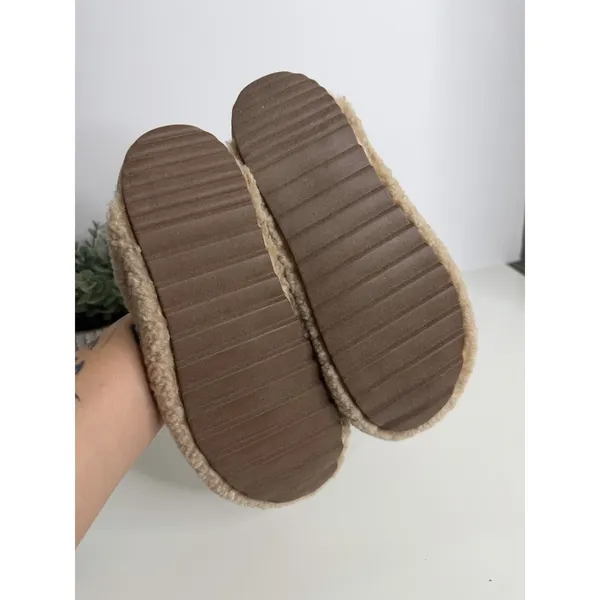 NEW Steve Madden Vesa Beige Teddy Sherpa Faux Fur Mule Clog Slippers Cozy Shoes - Image 5