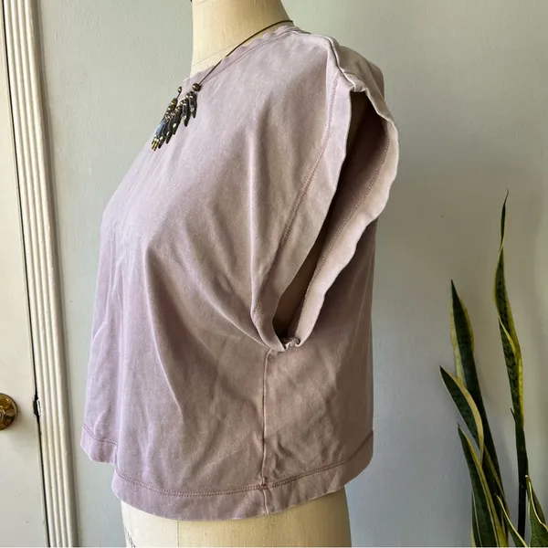 Zara-•Dusty Lavender Muscle Sweat-T•sz M - Image 2