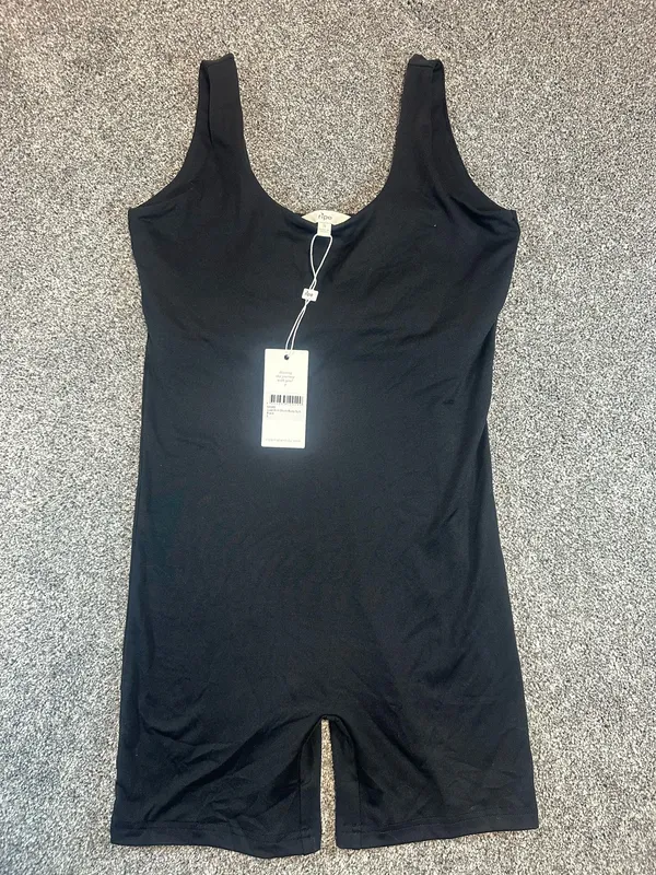 NWT Ripe Maternity Luxe Knit Short Bodysuit Romper Black - Small - Image 5