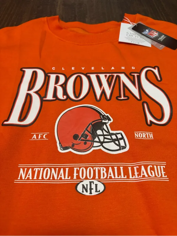 Cleveland Browns Rhinestone Sweatshirt Orange Size XL - Image 3