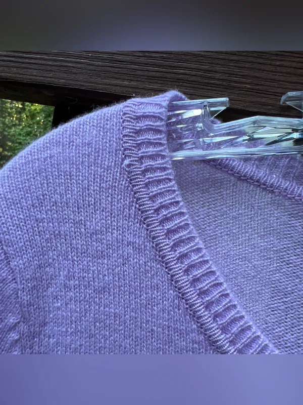 Peck & Peck Women L/S Pullover 2 Ply 100% Cashmere Lilac Sweater,Minimalist|Sz:S - Image 5