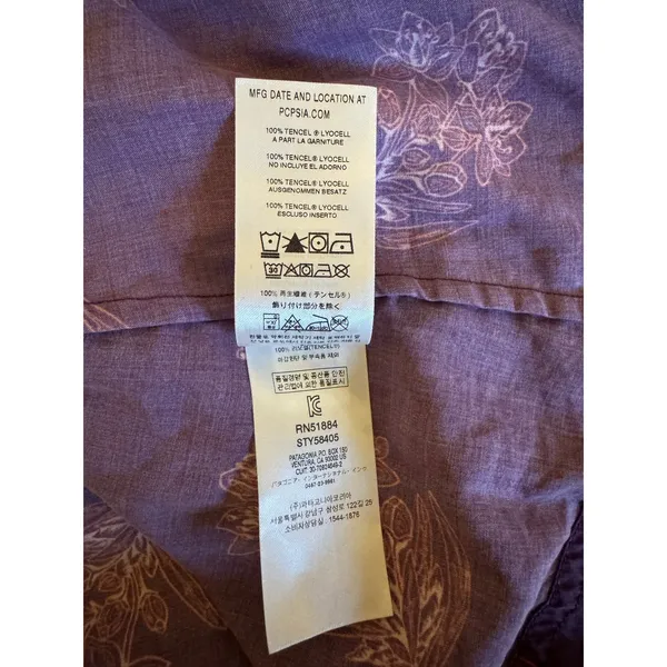 Patagonia Shallow Moon Dress Labrador Tea Deep Plum Floral Size M - Image 5