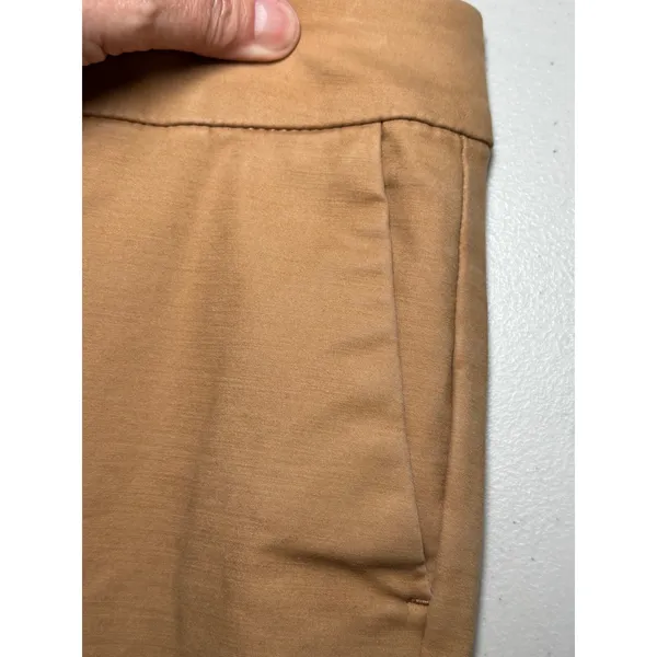 Boden Khaki Cropped‎ Capri Pants Cotton Stretch Tab Front Career 12R - Image 7