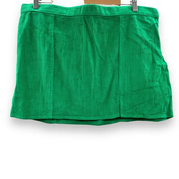 Aerie Corduroy Green‎ Micro Side Zip Mini Skirt Sz XL NEW - Image 2