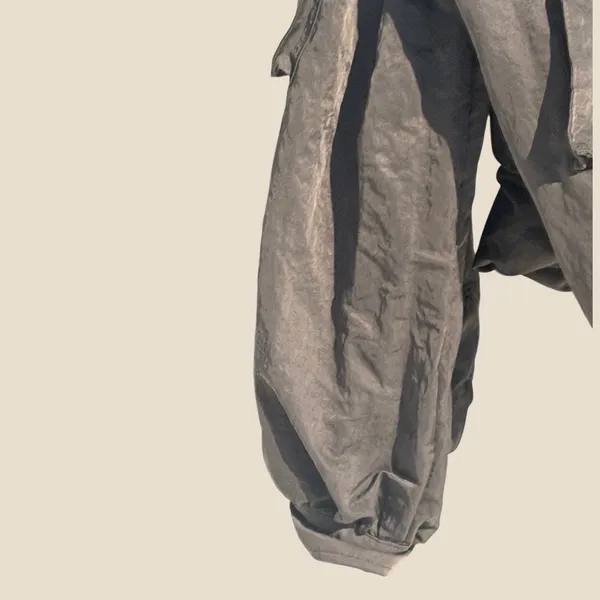 Future Collective Jenny K Lopez Nylon Bomber Utility Cargo Jacket Dark Grey M - Image 7