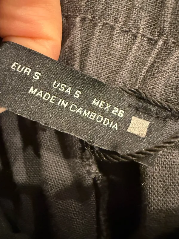 NWT ZARA Linen Blend Drawstring Pants in Charcoal‎ Grey size Small - Image 7