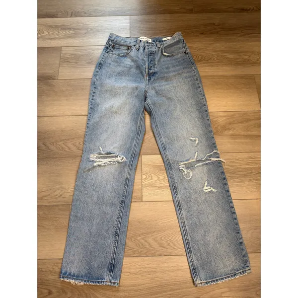 Aritizia Denim Forum The Joni High Rise Loose 29L 90s Grunge Organic Cotton 26 - Image 2