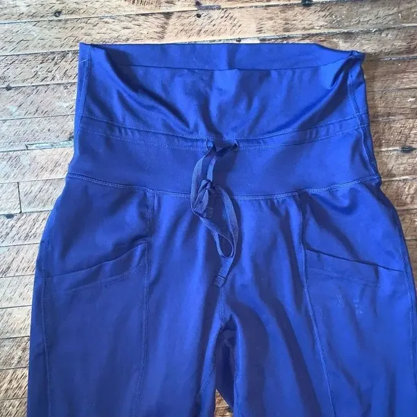 Fabletics fold down waist S blue loungewear joggers - Image 3