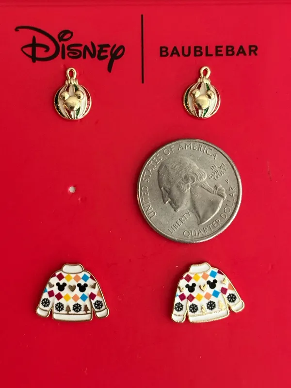 Disney nwt BaubleBar Multicolor Sweater Earring Set ornament Christmas mickey - Image 2