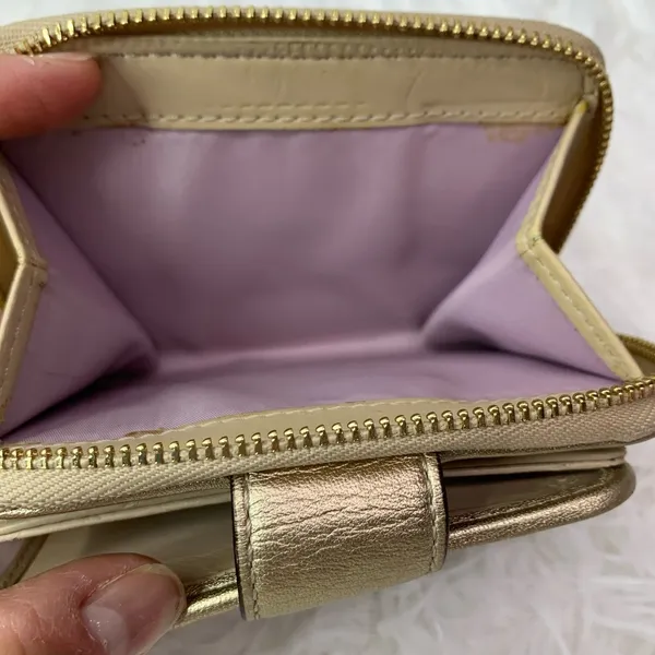COACH Gold Signature Canvas Wallet - Image 9