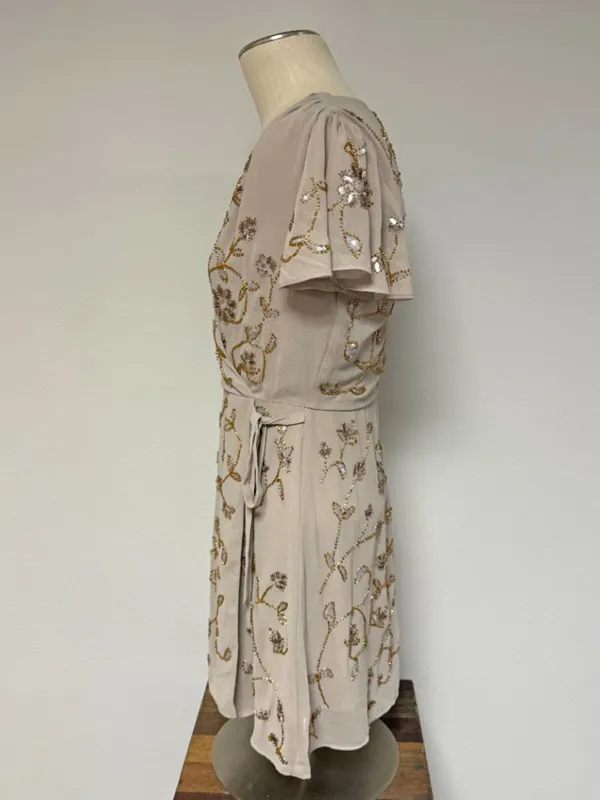 Altar'd State Beaded Wrap Mini Dress - Image 4