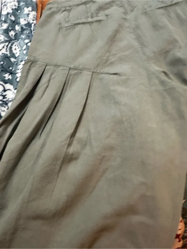 Free People Light Olive/sage Green Relaxed pleated baggy fit pants - Image 5