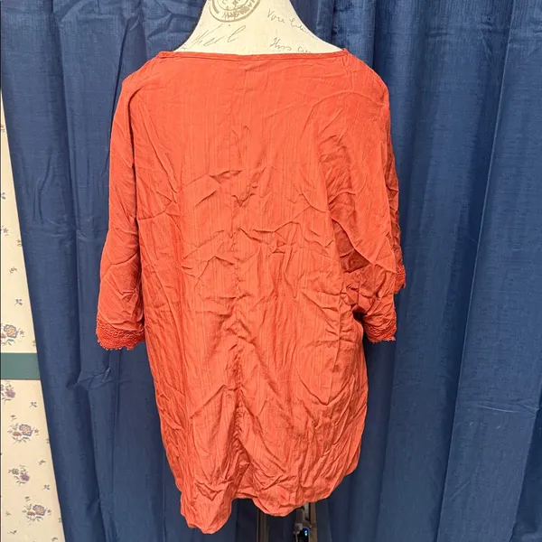 Women’s Emory Rose Blouse Orange Size XXL - Image 2