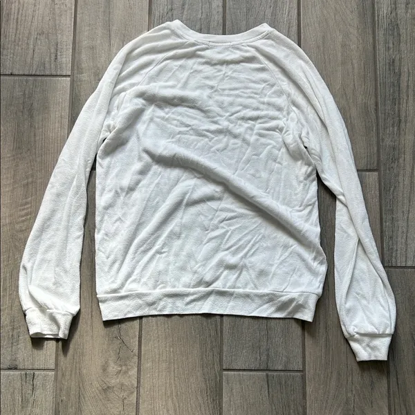 PJ Salvage White Sweatshirt Size M - Image 4