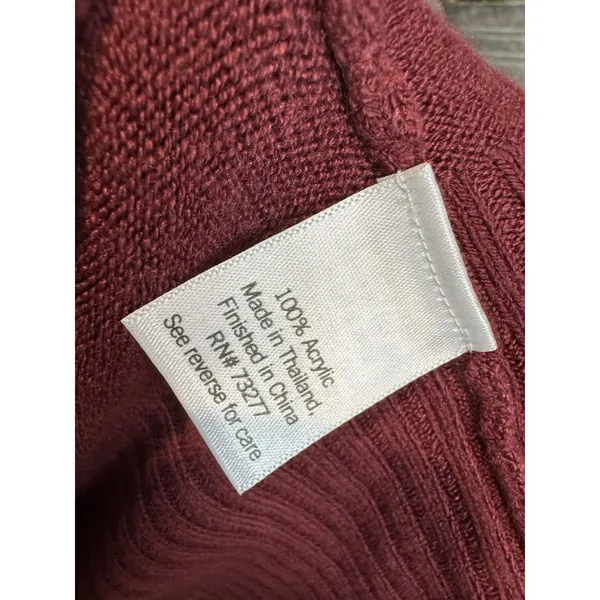 Croft & Barrow Cardigan Size Medium The Extra Soft Closureless Red Silk Women's - Image 7