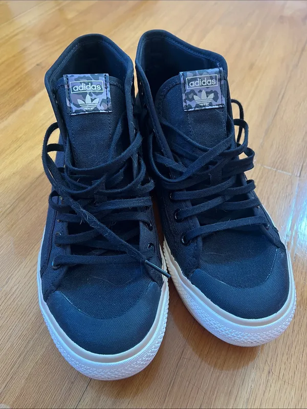 Adidas Nizza Trek Black cheetah print Canvas Platform Sneakers - Image 3