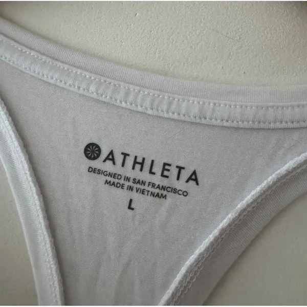 Athleta White‎ Ruched Sides Tank Top - Image 4