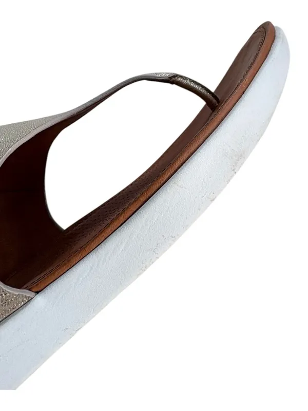 FitFlop Leather Sandals Gold Size 8 - Image 5