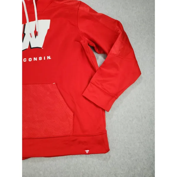 Fanatics Wisconsin Badgers University Red Team‎ Pullover Hoodie Football Sz XL - Image 3