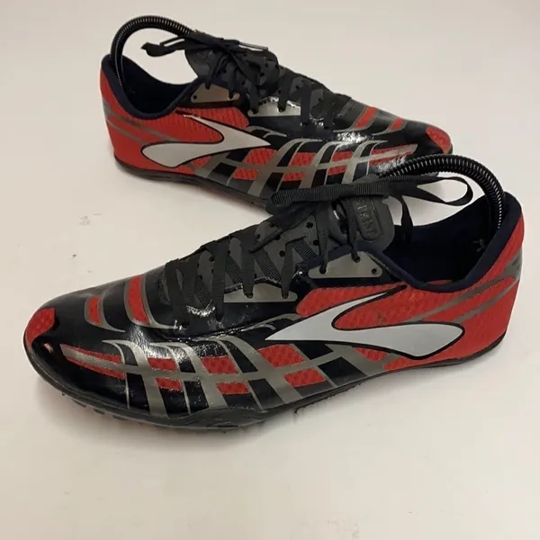 Brooks PR Sprint‎ 3 Track Shoe, Red/Black/Silver A12 - Image 2