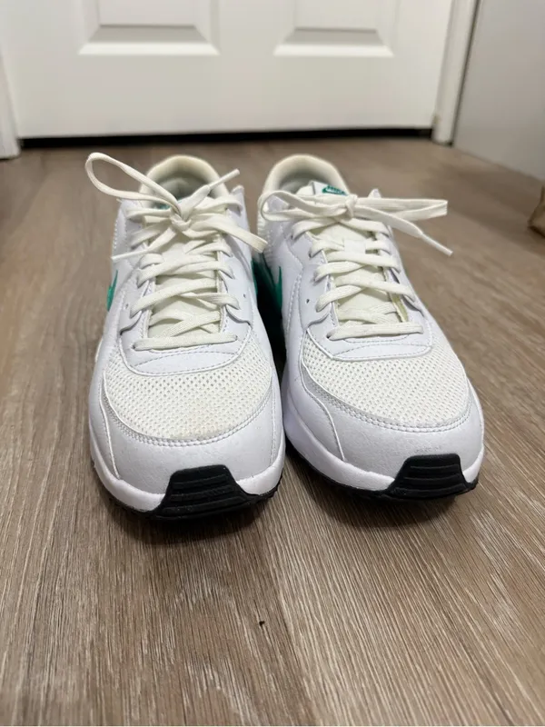 Nike White and Green Air Max Running Shoes - Image 2