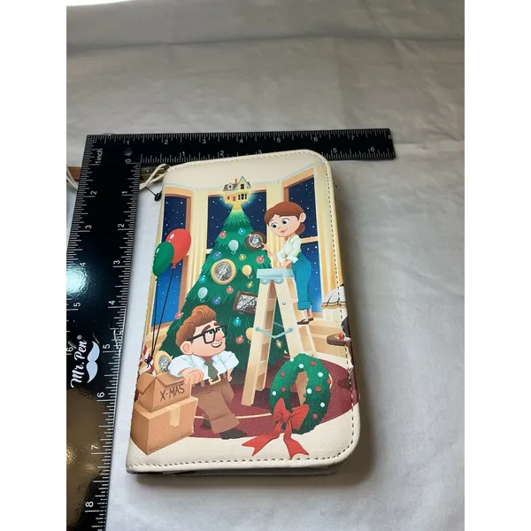 Loungefly Disney Pixar Up Carl Ellie Christmas Tree Tech Wallet Wristlet NWT - Image 6