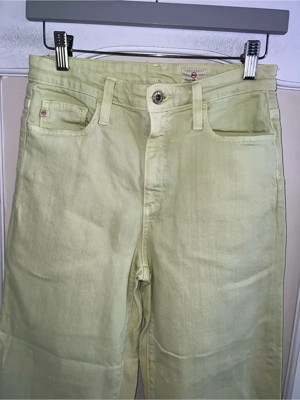 AG Adriano Goldschmied Sulfur X Citrus Mist WideLeg Crop Pants - Image 2