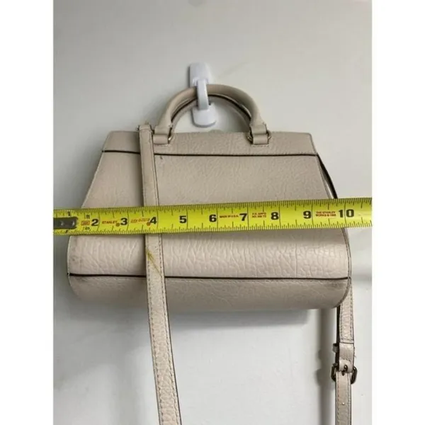 kate spade medium handbag w strap white leather cr - Image 4