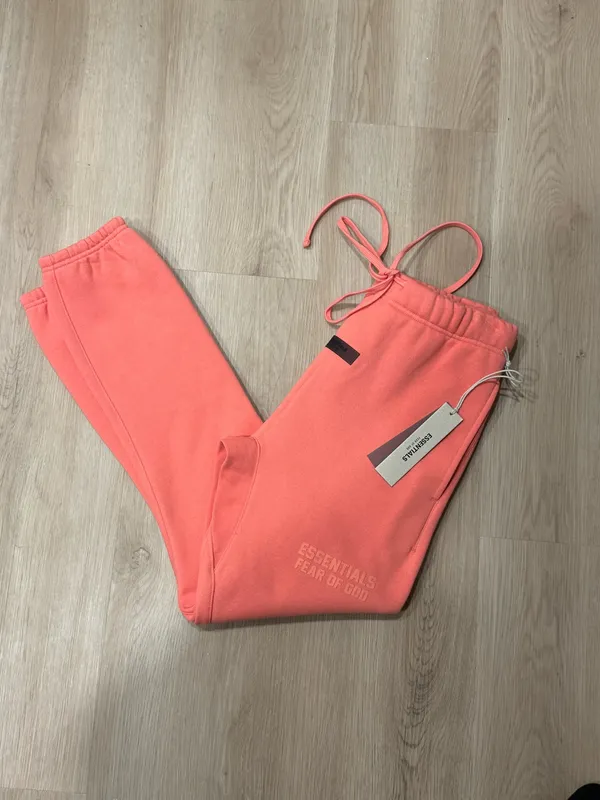 Essentials Fear of God Coral Hoodie and Pant Set XS - Image 4