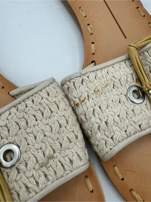 Dolce Vita Dasa Woven Slide Sandal Women's Buckle Detail Sandstone Size 6 resort - Image 2