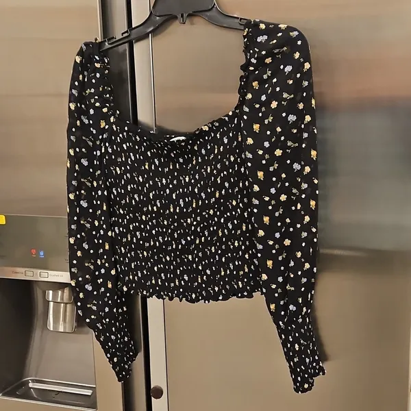 💕REFORMATION💕 Pinto Top ~ Posie Black Floral Print Medium - Image 10