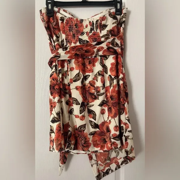 Free People Floral Wrap Mini Dress Size‎ Small - Image 5