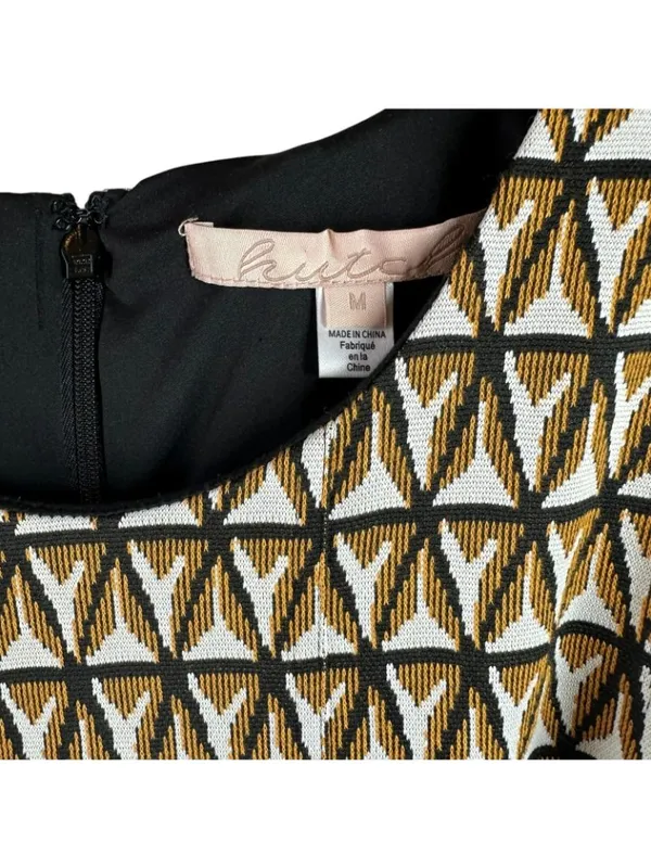 Hutch for Anthropologie Amina Geometric Knit Fit & Flare Dress Belted Size M - Image 7