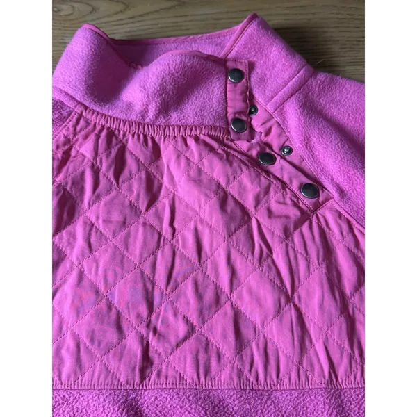 J. Crew Sweatshirt Women Size Large‎ Quilted Sherpa Fleece Snap Pullover Preppy - Image 6