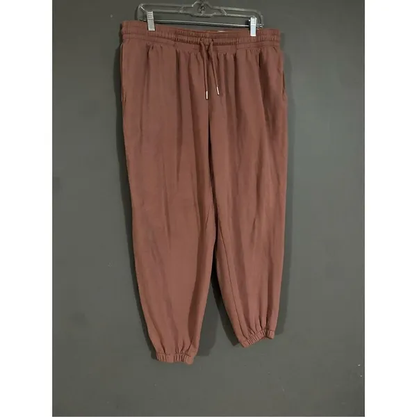 H&M Pink High Waisted Pull On Joggers Size XL - Image 2