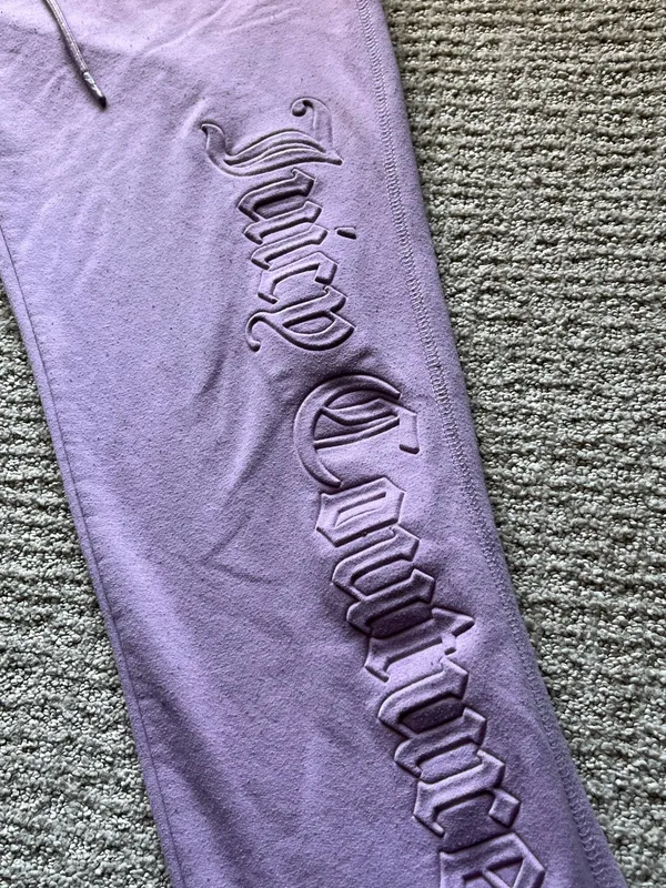 Juicy Couture Sport Purple Embroidered Joggers XS Y2K - Image 2