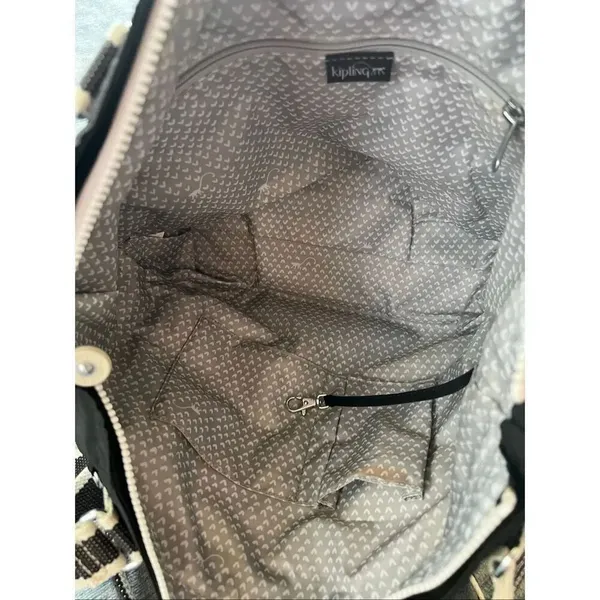 Kipling Black White TM5356-057 Trisha Crossbody Shoulder Bag - Image 3