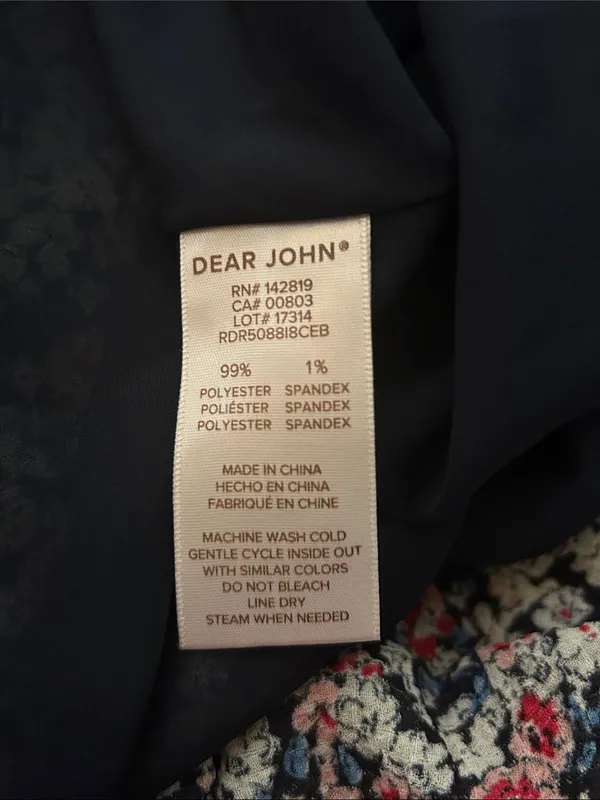 Dear John Whitley dress maxi floral size XS ruffle tiered sleeveless - Image 9