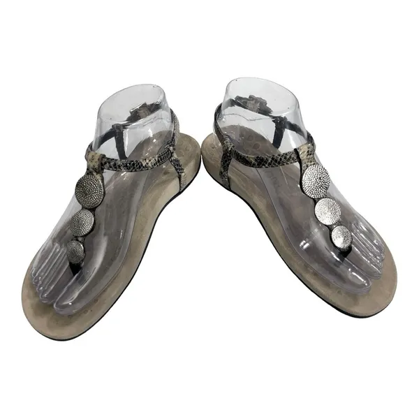 VIONIC Karina Snake Print Medallion Thong Sandals Orthotic Arch Support Size 6 - Image 8