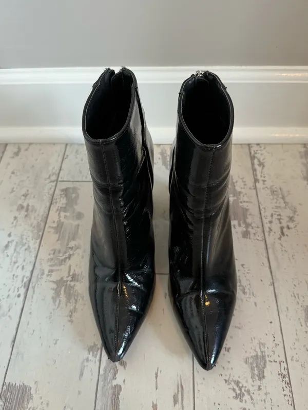 Forever 21 Black Patent Boots - Image 2
