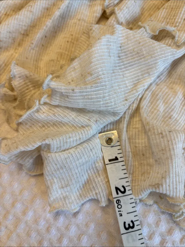 NEW! Free People free-est MILA Neutral Cream Tiered Ruffle Skort Mini Skirt L - Image 12