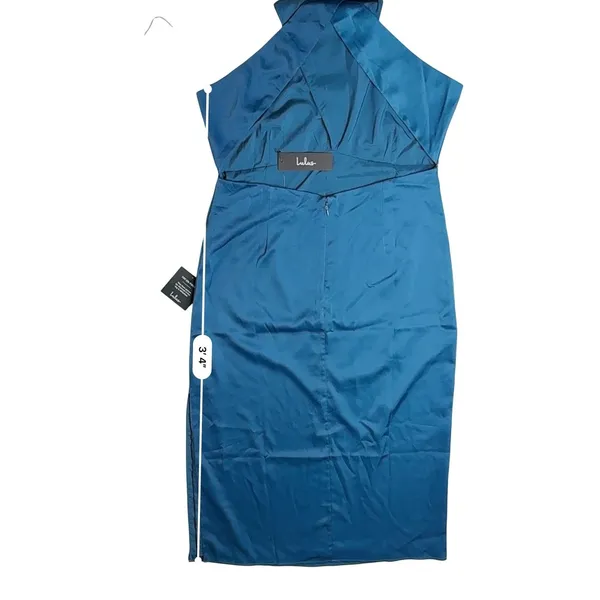 Lulu's Truly Picturesque Dark‎ Blue Teal Open Back Dress XL Cocktail Wedding NWT - Image 10