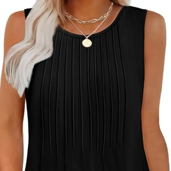 NWT ~ Black Short Sleeveless Summer Casual Pockets Dress ~ Women's Size MEDIUM - Image 2