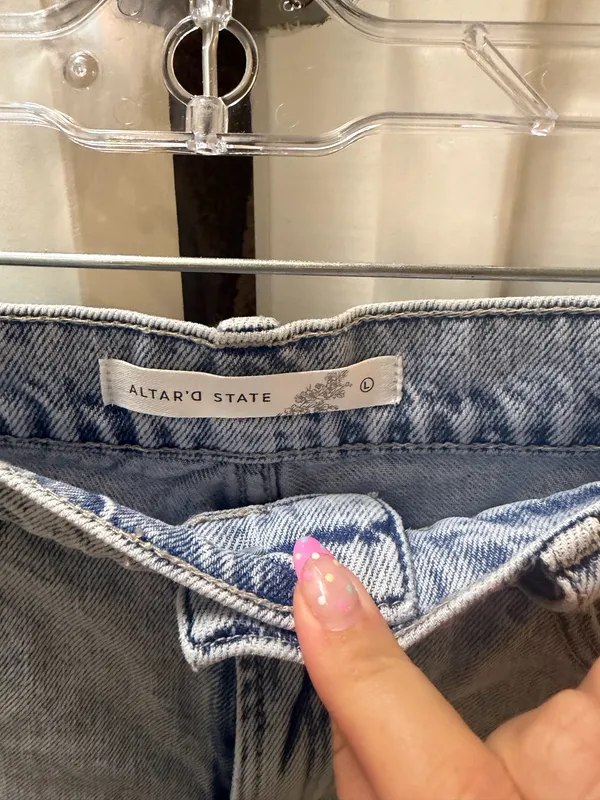 Altar’d State Distressed Denim Shorts - Image 2