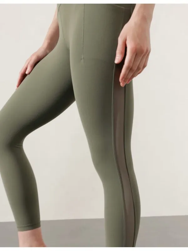 Athleta M Salutation Stash Mesh 7/8 Tight Moss Mesh Medium - Image 7
