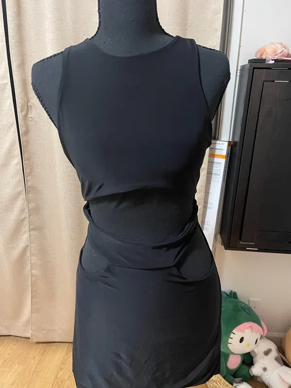 Pretty Little Thing black cutout mini dress - Image 2